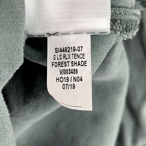 Old Navy Shirt Womens Extra Small green Relaxed‎ Long-Sleeve Cottagecore Minimal - Picture 6 of 9